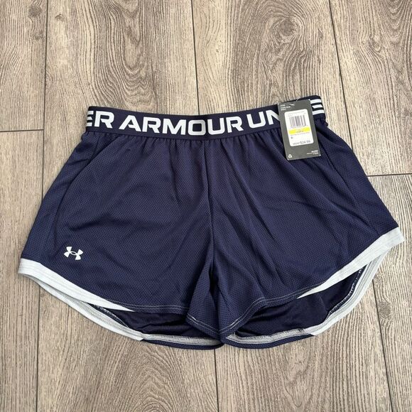 Under Armour Women's Navy Shorts - Picture 1 of 4